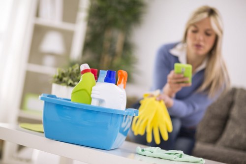 Local Wimbledon team cleaning a refurbished residential space